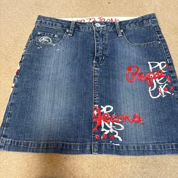 [ PEPE JEANS 페페 진스 ] 여성용 페인트 데님 스커트