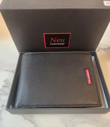미사용 Neu interesse 블랙 이단 접이식 지갑