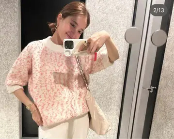 shirocon 포핑 샤워 니트 핑크 38 사이즈