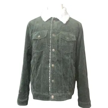 GUESS 보아 자켓 코듀로이 자켓 그린 계열