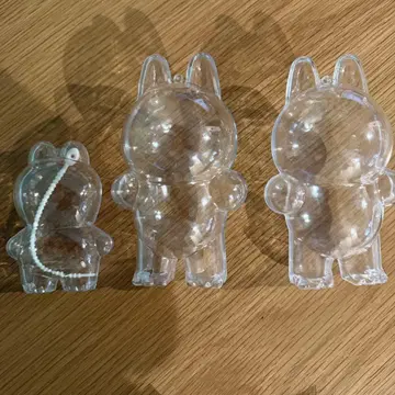 러브브 케이스 커버 투명 클리어 보호 수납 봉제 인형 미니 사이즈 세트