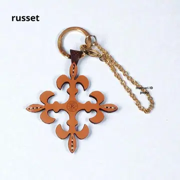 russet 천연 가죽 빅 모노그램 참