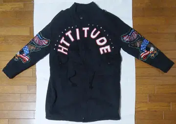 블랙 밀리터리 리메이크 스터드 아우터