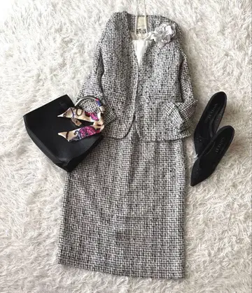 비밍 트위드 자켓 셋업 M 졸업식 입학식 세레모니