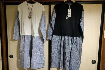 클라우드나인 쭈리 스트라이프 레이어드 스타일 원피스 세트