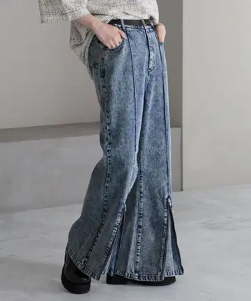 [ cussil/쿠실 ] 플레어 데님 팬츠 블루 계열