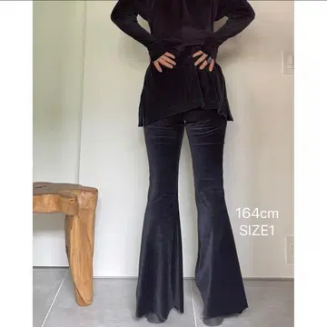 MUUET 코튼 벨로아 벨 팬츠