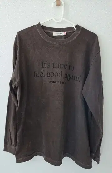 GOOD ROCK SPEED 메시지 프린트 긴팔 T셔츠