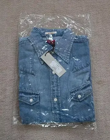 BRU NA BOINNE 데님 셔츠 블리치 가공 사이즈 1 No.4110