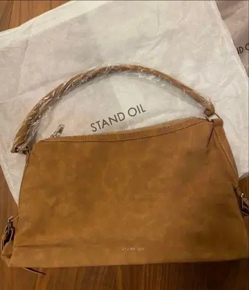 STAND OIL 브라운 스웨이드 핸드백