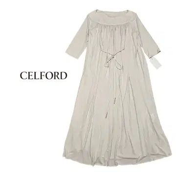 택 포함 새상품 셀포드 여유로운 쉬폰 롱 A라인 원피스 S