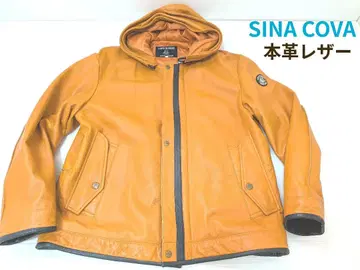 SINA COVA 시나코바 후드 부착 가죽 자켓 양가죽 천연 가죽