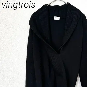 vingtrois 니트 스웨터 카슈쿨 V넥 칼라 울 혼방