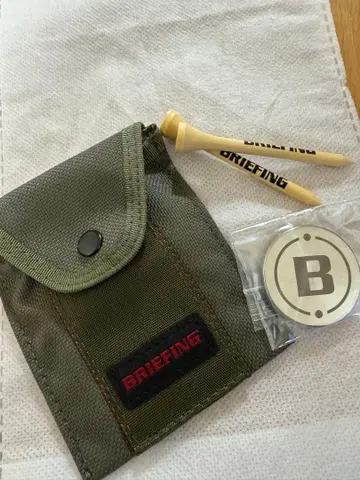 BRIEFING 골프 티 파우치 올리브 그린