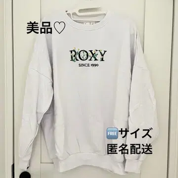 ROXY 록시 꽃무늬 로고 트레이닝복 맨투맨 화이트