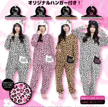 헬로키티 인형옷 레오파드 무늬 콤비네종 L 사이즈