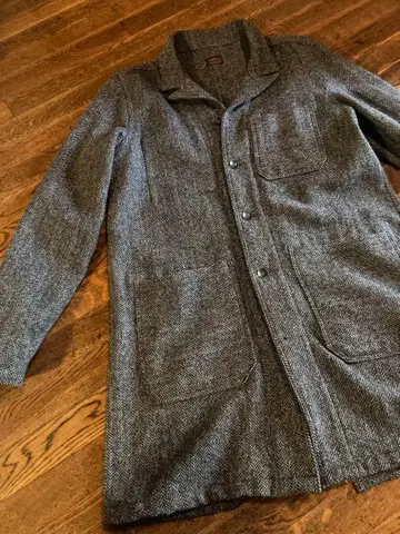 에디피스 트위드 코트! 새상품급! 헤링본! 일본제!