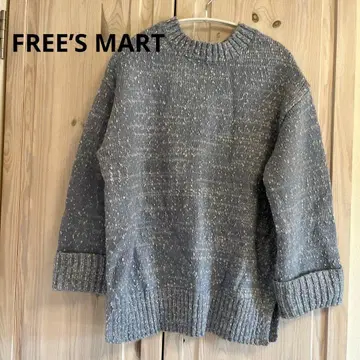 FREE'S MART 블루 그레이 긴팔 니트 스웨터