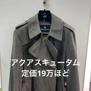정가 19만 아쿠아 스큐텀 울 트렌치코트 36