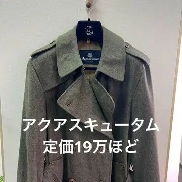 정가 19만 아쿠아 스큐텀 울 트렌치코트 36