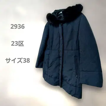 23구 블랙 퍼 롱 다운 자켓 퍼 탈부착 가능 M