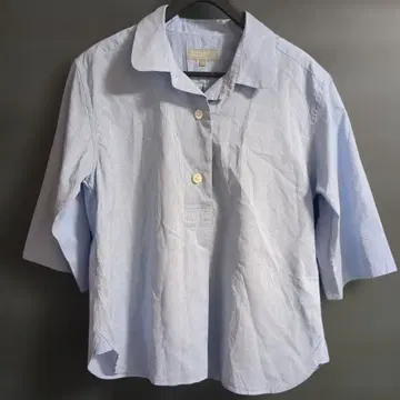 MARGARET HOWELL 스트라이프 5부 소매 셔츠 I 사이즈