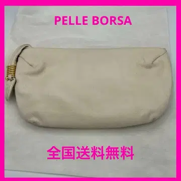 펠레보르사 천연 가죽 클러치백 아이보리 계열