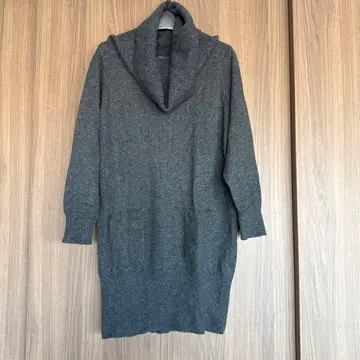 캐시미어 100% 스웨터 겸 원피스 (그레이)