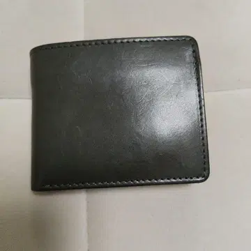 다크 그레이 가죽 접이식 지갑