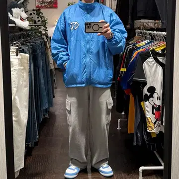 90s PRO PLAYER 노스캐롤라이나 대학 자수 리버서블 자켓