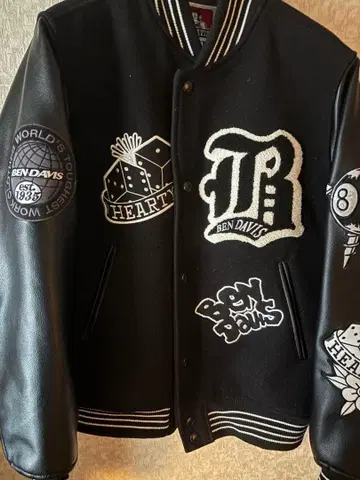 벤 데이비스 바시티 자켓 블랙