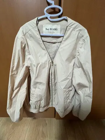 Ray BEAMS 베이지 집업 자켓