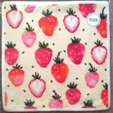 러브러리 스트로베리 도트 손수건 페이러