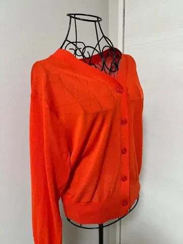 BARNY 오렌지 버튼 가디건 사이즈 1