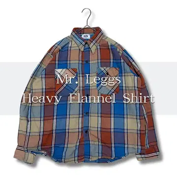 90s USA Mr.Leggs 헤비 플란넬 셔츠 L 체크 무늬
