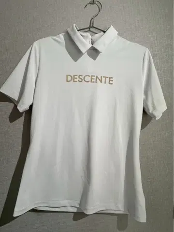 DESCENTE 화이트 피케 셔츠