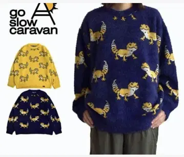 [ 새상품 ] go slow caravan 레오파드게코 샤기 니트 4