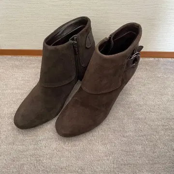 쿠 드 샹스 부츠 브라운 스웨이드 24.0cm