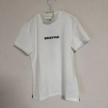 BRIEFING 골프웨어 모크넥 화이트 셔츠 XS
