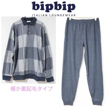 미사용 이탈리아제 bipbip 속기모 룸웨어 파자마 상하의 세트 L