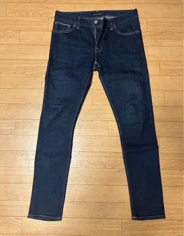 Nudie Jeans 다크 네이비 스키니 데님