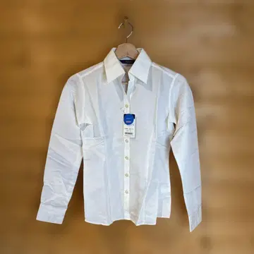 화이트 린넨 혼방 도쿄 셔츠 형태 안정 긴팔 셔츠