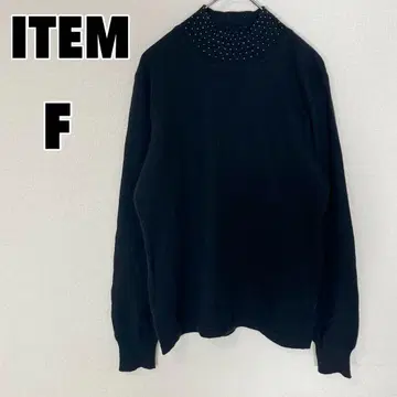 ITEM 하이넥 니트 캐시미어 100% 비즈
