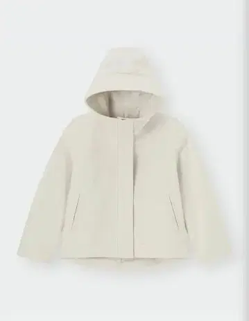 GU 코지 멜톤 숏 후디 코트 L 내추럴