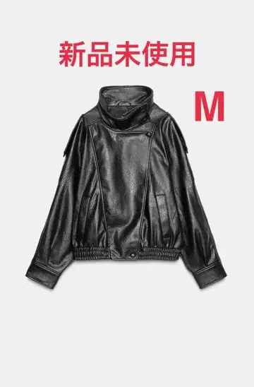 [ 미사용 새상품 ] ZARA 페이크 가죽 자켓 M 정품