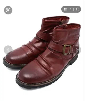 Dedes / 사이드 지퍼 벨트 숏부츠