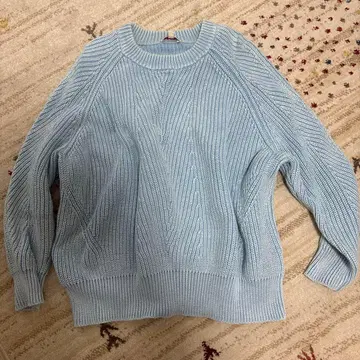 DEMYLEE 스카이블루 케이블 니트 스웨터 S