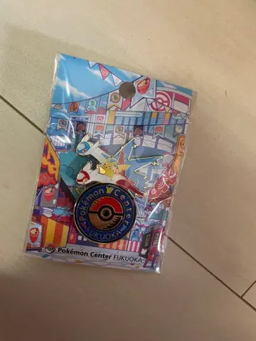포켓몬 센터 후쿠오카 한정판 로고 핑 배지 미개봉 새상품