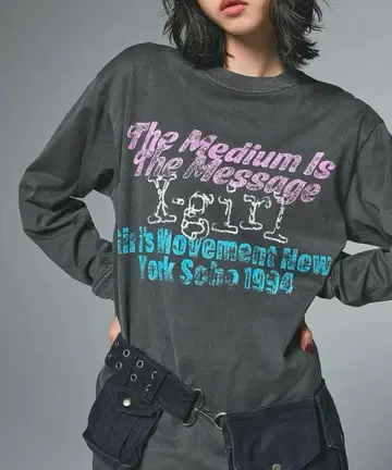 신상 롱T [ 새상품 ] M 빈티지 가공 배송비 포함 XGIRL 엑스걸