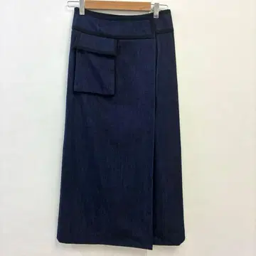 muller 다크 데님 타이트 스커트 롱